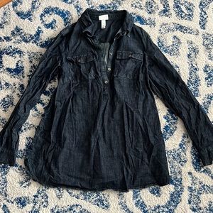 Denim maternity top